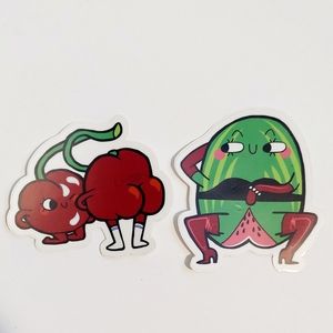 3for$19 deal Funny Adult Stickers of Kinky Sex-Positive Fruit